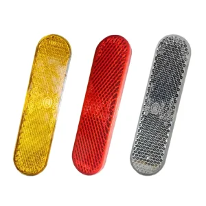 Electric Scooter Oval Reflector 96x24mm E MARK DOT Certified Safety Reflective Strip for Ebike Bicycle Motorcycle Scooter Parts
