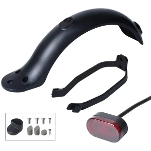 Electric Scooter Rear Fender Set with Bracket Hook Cover Tail Light Screws for M365 Pro Scooter
