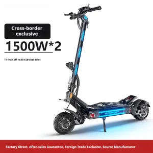 Electric Scooter with 1500W*2 Motor 70km/h Max Speed 70km Range Removable Battery Electric Dirt Bike