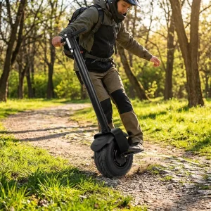 Electric Unicycle Wide Tire Off Road Motion Sensing Balance Car 150kg Max Load with Scooter Meter 60V <25km/h