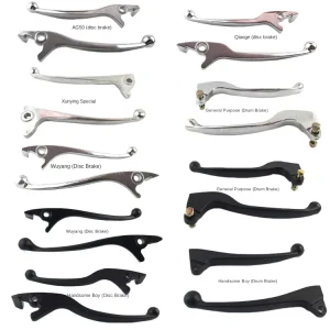 Electric Vehicle Brake Handle Black Silver Thickened All Aluminum Brake Crank for Ebike Scooter Tricycle DIY Part