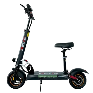 Escooter Foldable Electric Scooter with Seat Dual Shock Absorption for Urban Off-Road