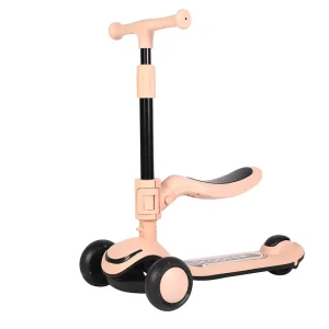 Extra Wide Board Children’s Scooter Adjustable Height Light Up 3 Wheels Kick Scooter for Kids Toddlers 3-6 Years Old