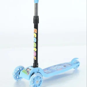 Extra-Wide Board Children’s Scooter Kids Balance Training PU Light-Up 3 Wheels Kids’ Scooter for Children