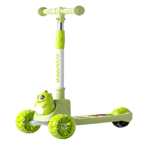 Factory Direct Foldable 3-Wheel Scooter for Kids with Lighting and Music Outdoor Use Plastic Material