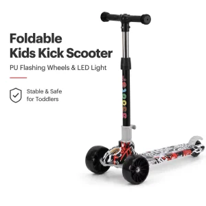 Factory Price Kids Scooter Foldable Lightweight Children’s Kick Scooter with LED Light Up Wheels Support OEM Custom