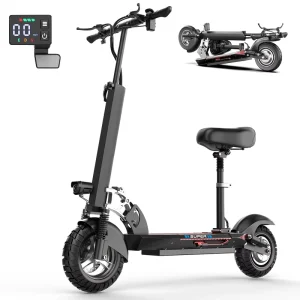 Foldable 48V 10 Inch Lithium Battery Electric Scooter with 800W Motor 40km/h Speed Waterproof 40-50km Range