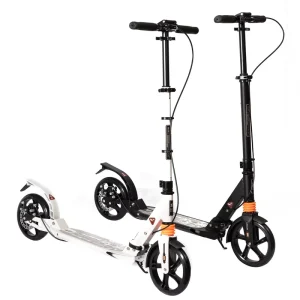 Foldable Adjustable Height Big PU Wheel Kick Scooter Disc Brake Foot Scooter for Adults
