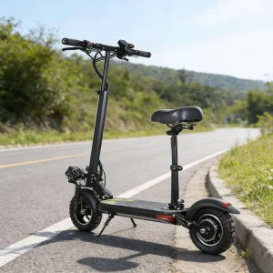 Foldable Adult Electric Scooter with Seat 500W Motor 40km Long Range Shock Absorption for Daily Commute