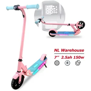 Foldable Child Electric Scooter 2 Wheel with Colorful Light Kids Scooter E Step
