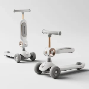 Foldable Children 3 Wheel Kick Scooter Kids With Flash Wheels Adjustable Height Children Foot Scooter