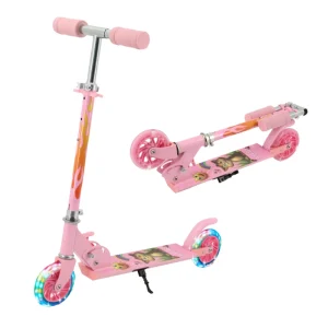 Foldable Kids Kick Scooter with Two 6-Inch Wheels Outdoor Use Height Adjustable Steel Frame