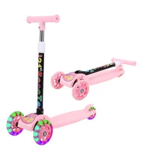 Foldable and Light Emitting Children’s Scooter Kick Foot Scooter for Children Kid Scooter Toys Kids 3 Wheel