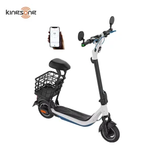 Folding 500W Electric Scooter for Adults 21.75 Miles Long Range 10 Inch Tire 18.64 MPH Top Speed Waterproof Electric Scooter with Seat