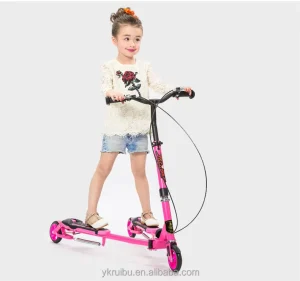 Folding Adult Swing Car Foot Scooter New Flicker Child Frog Kick Push Scooter with PU Wheels