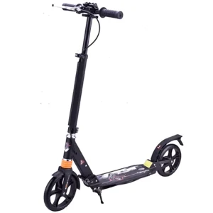 Folding Kick Scooter 2 Wheel for Adults Teens 200mm Big Wheel with Adjustable Height Aluminum Kick Scooter