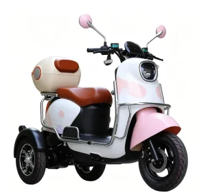 Fuel Three Wheel Motorcycle Gas Scooter Comfortable Riding Stable Base No Slipping Easy to Control