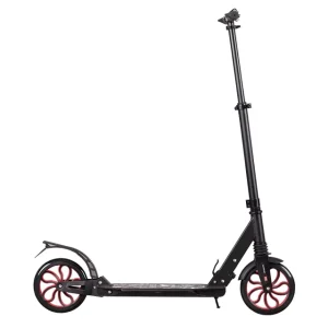 Full Aluminum Foldable Kick Scooter 200mm PU 2 Wheel Electric Scooter for Scooter Bike
