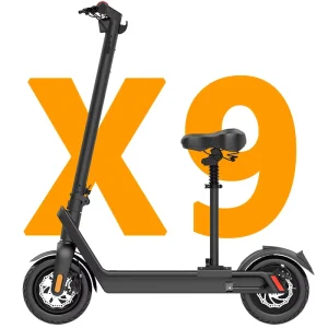 Full Black Foldable Electric Scooter 10 Inch 15.6Ah 17kg High Weight Capacity