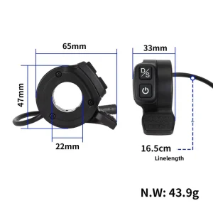 G2Master Electric Scooter Acceleration Throttle Assembly Dual Button Thumb Operated Drive Switch Integrated Plastic