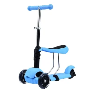 Girls Foot Kick Scooter Baby Toy 3 in 1 3 Wheel Scooters Children Three Pu Wheel Kick Pedal Scooter for Sale