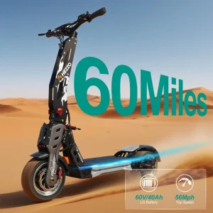 HEZZO Folding Electric Scooter 60V 40Ah 8000W Dual Motor Lithium Battery 2400Wh NFC Startup Keyless 90km/h Off-road Adult