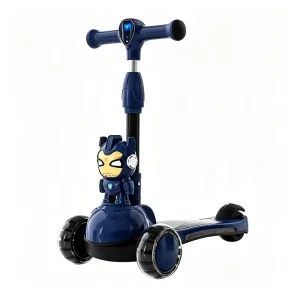 HT 213 Portable 3 Wheel Children Scooter Folding Kick Scooter Adjustable Height Skateboard Baby Foot Scooter for Kids With Light