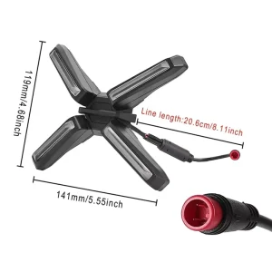 Headlight for Seg Way Ninebot Zt3 Pro Electric Scooter X shaped 4w Front Light Spare Parts
