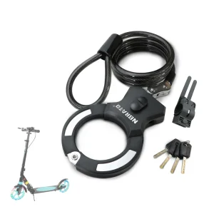 Heavy Duty Motorcycle Bike Scooter Cuff Lock Bicycle Chain Lock Scooter Accessories Part Grip Loop Electric Pedicab Lock