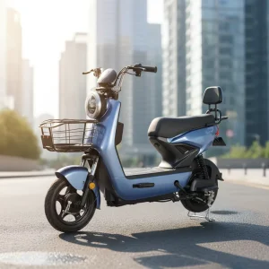 High Performance Electric City Bike Pedal Assist up to 500W Long Range Dual Suspension Steel Frame 14″ Wheels