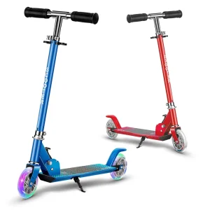 High Quality Adjustable Height Kick Scooter for 6-8 Years Kids Magnesium-Aluminum Alloy Direction Handle Two PU Wheels
