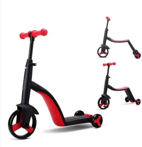 High Quality Best Sale Kids Baby Outdoor 3 Wheels 2 in 1 Toys Kick Scooters Foot Scooters