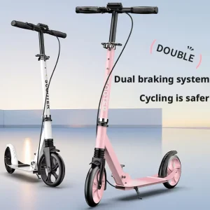 High Quality Folding Electric Kick Scooters & Foot Scooters for Adults Made PU Wheels Steel Iron Skateboard Material