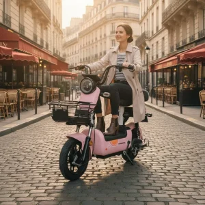 High Speed 48V 12Ah 20Ah Adult Women’s Riding Scooter With Pedals New Adult E Bike
