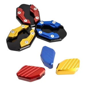 High Strength XMAX Side Stand Enlarger Pad Set Aluminum Alloy Anti Rust Motorcycle Accessories Scooter Moped Side Stand Kit