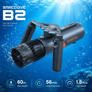 High Thrust Underwater Thruster B2 60m Depth DPV Dual Speed Sea Scooter Multi Safety Protection for Professional Diver