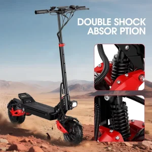 Intelligent Electric Scooter 1600W Long Range Foldable Waterproof 11” Off-Road High Speed 150kg Load