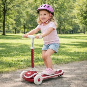 Kick Scooter Adjustable Height Multifunction 3 in 1 Kids Scooter with 3 PU LED Light Wheels Kick Baby Scooter