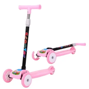 Kick Scooter Factory Price Three Flash Wheel Toy Scooter Baby Kids Adjustable Children Kick Foot Scooter