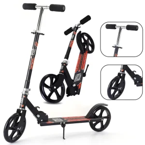 Kick Scooter for Kids Lightweight Foldable Steel Frame and Adjustable Handlebars Kick Scooter