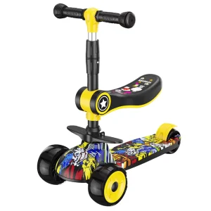 Kick Scooter for Kids Music Foot Scooter for Children Kid Scooters 2 in 1