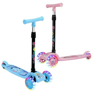 Kick Scooter for Kids Music Foot Scooter with Three Wheels for Children