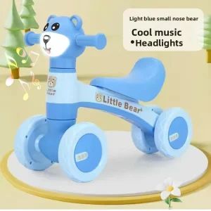 Kids Balance Bike for 2-3 & 4-6 Year Olds Pedal-Free Scooter Toddler Walking Bike Four-Wheel Glider Plastic