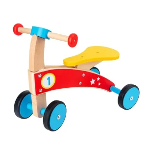 Kids Balance Wooden Bike Kick Scooter Foot Scooter Baby Push Toy Bike Early Walk Development Muscle Strength