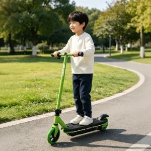 Kids Electric Scooter with PU Tyres 6+ Years 10km/h Max Speed 50kg Load Capacity