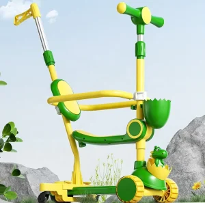 Kids Foot Scooter with Flashing Wheel Folding Kick Scooter for Toddler