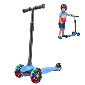 Kids Scooter 3 Wheel PU Flashing Outdoor Scooter for Kids