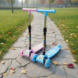 Kids Scooter Led Foldable Adjustable Height Kids Design 3 Wheel Kick Scooter With 3 Flashing Wheels Ce En71