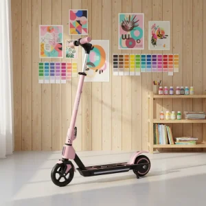 Kids Summer Gift 6.5″ Mini E scooter Kick Start Speed up to 14km h Height Adjustable Electric Scooter UK EU Drop Ship