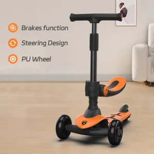 Lamborghini Plastic Durable Fashion Children Kids 3 Wheels Kick Scooters Foot Scooters Children Scooter